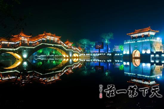 台儿庄古城夜景