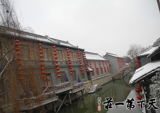 台儿庄古城雪景三